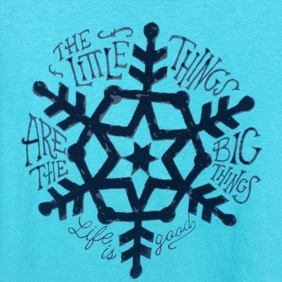 Life is good the little things are the big things snowflake woman's size medium - Picture 4 of 8